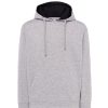 Bluza dresowa unisex ocean hooded contrast P141191H ash melange / navy