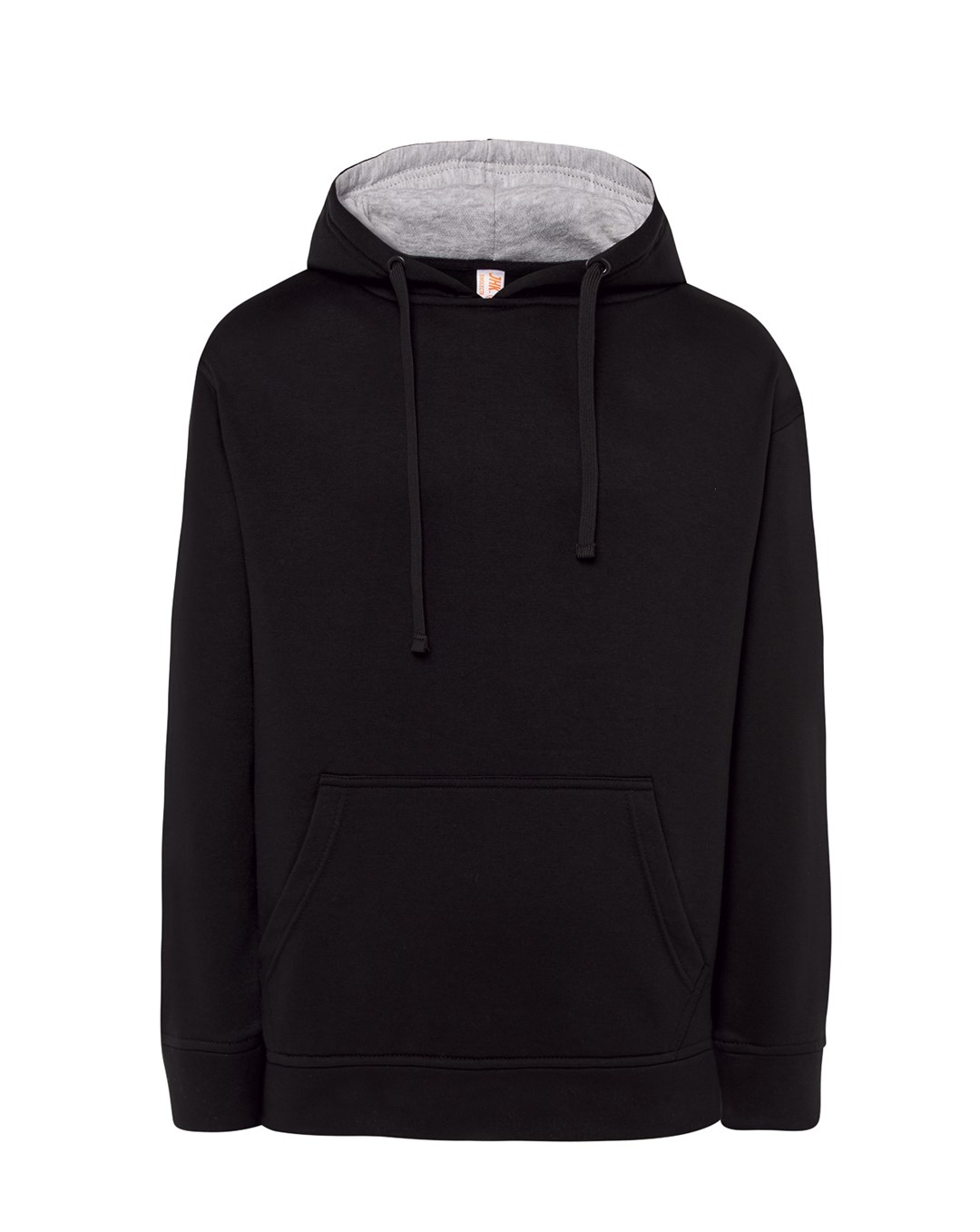 Bluza dresowa unisex ocean hooded contrast P141191H black / ash melange