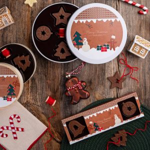 ZESTAW CZEKOLADEK CHRISTMAS TREE CHARMS WOODEN BOX P143500Z SL-0599/XMAS