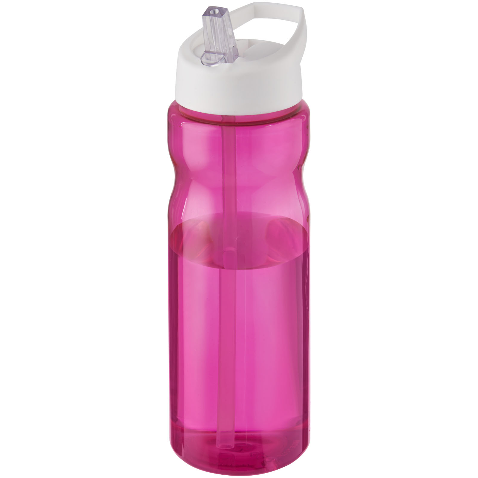 Bidon H2O Base® o pojemności 650 ml z wieczkiem z słomką P069269C magenta / biały