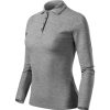 Koszulka polo damska Pique Polo LS P049292F ciemnoszary melanż