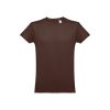 THC LUANDA. T-shirt męski z bawełny rurkowej P032114S ciemny brąz