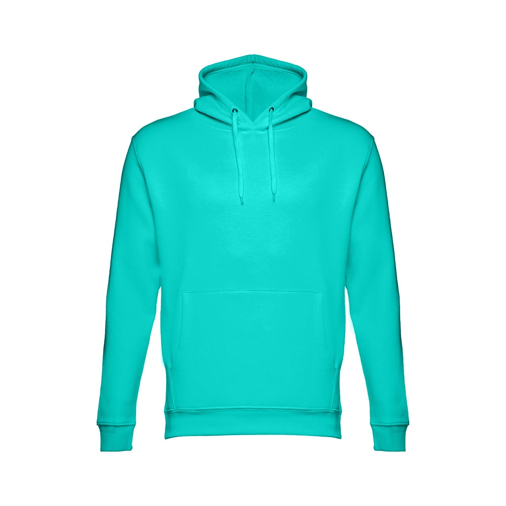 THC PHOENIX. Bluza (unisex) z kapturem z bawełny i poliestru P033468S turkusowa zieleń