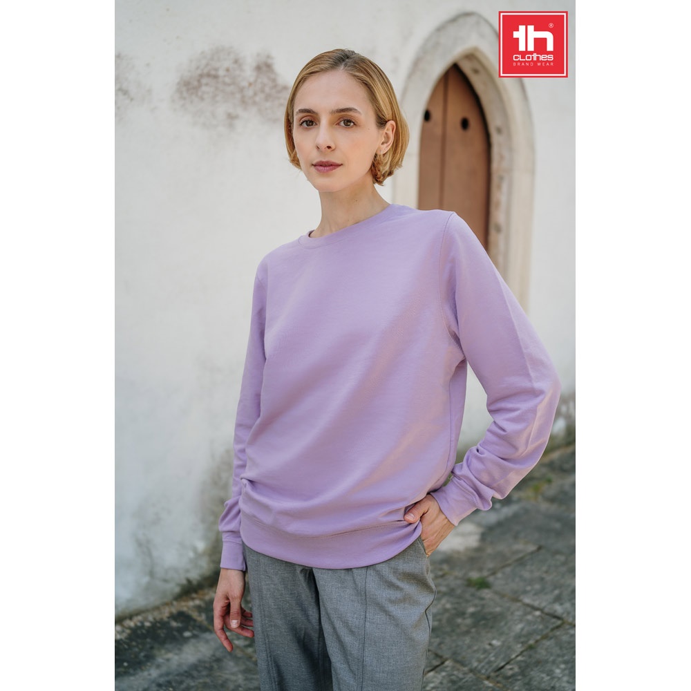 THC COLOMBO. Bluza (unisex) z włoskiego materiału frotte bez zapięcia P040816S ST-30266-W