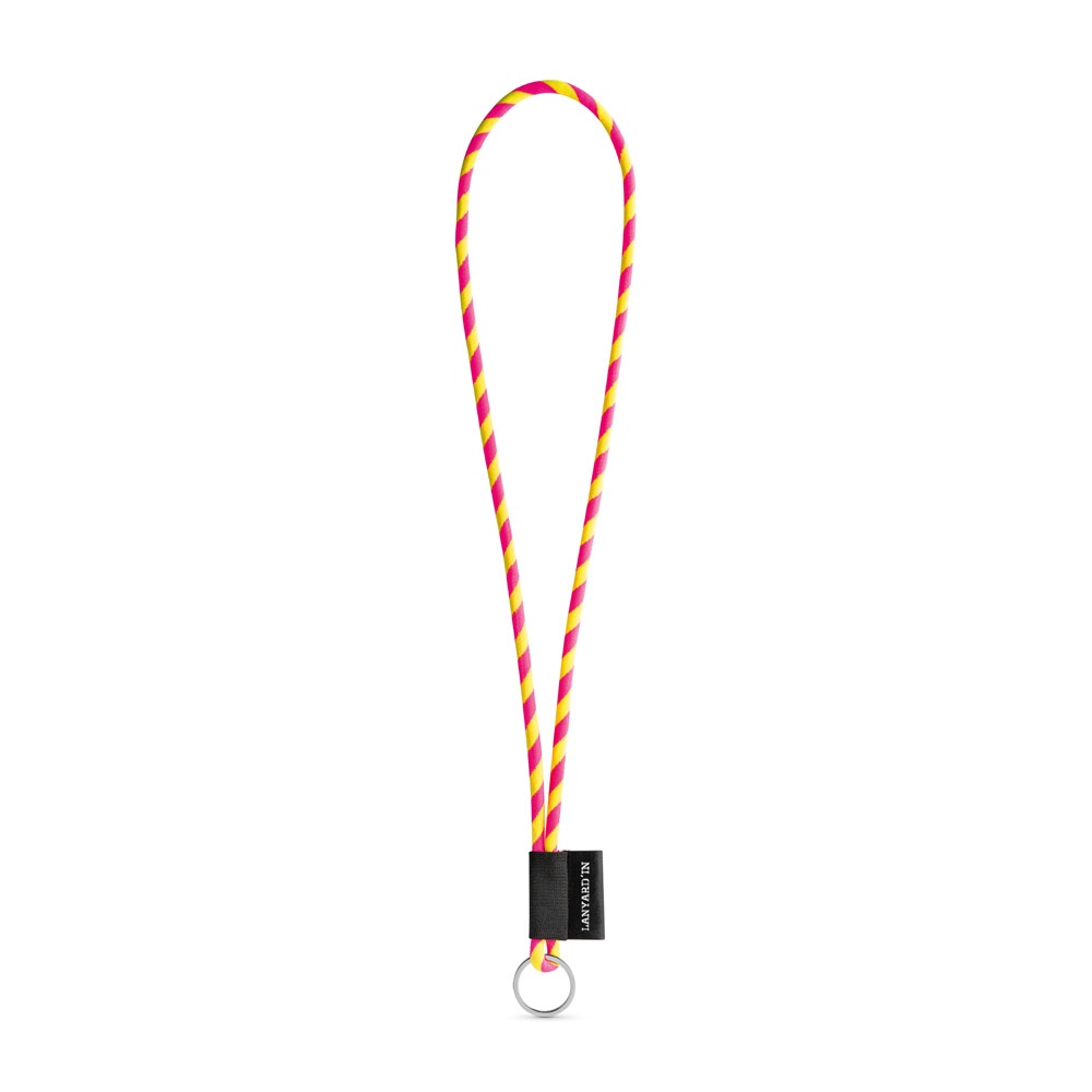 . Lanyard Tube Long Set I. Modele standardowe P040983S fluorescencyjny żółty / opalizujący różowy