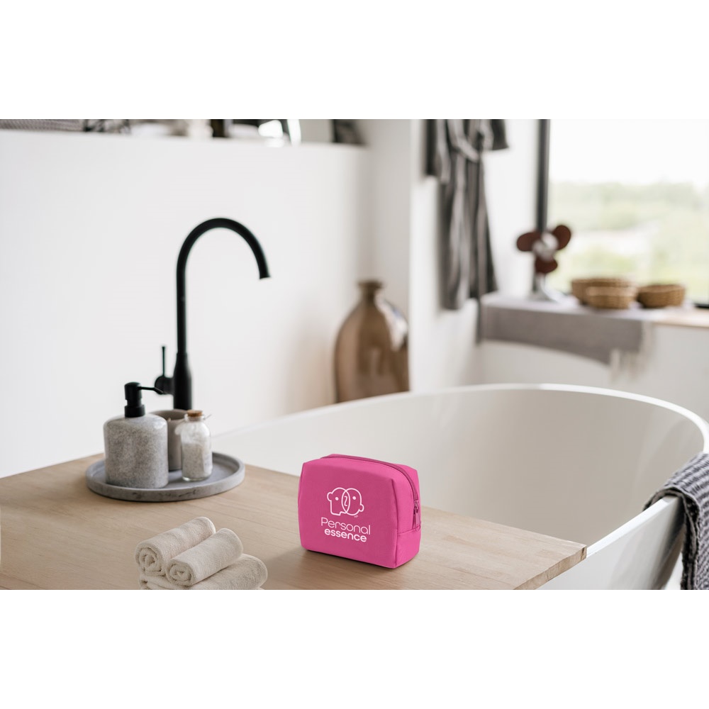 CHLOE. Kosmetyczka z poliestru 600D o wysokiej gęstości P145049S ST-92537-W