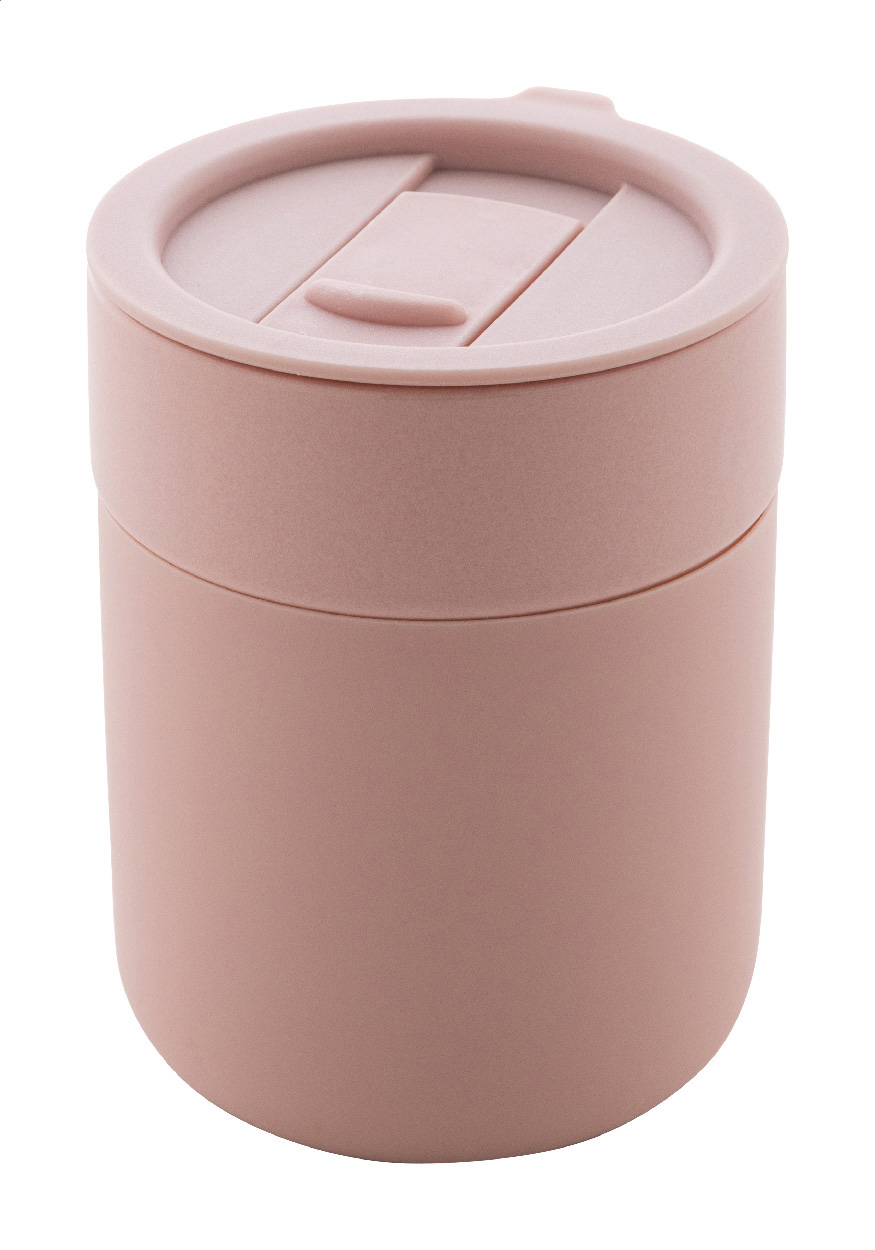 Kubek podróżny P117870D jasnoróżany