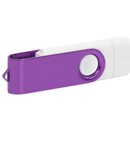 Pamięć USB PD-6 OTG-C P061621U biały / fioletowy