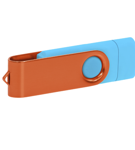 Pamięć USB PD-6 OTG-C P061621U błękitny / pomarańczowy