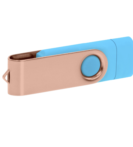 Pamięć USB PD-6 OTG-C P061621U błękitny / rose gold