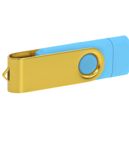 Pamięć USB PD-6 OTG-C P061621U błękitny / żółty