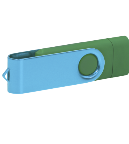 Pamięć USB PD-6 OTG-C P061621U ciemnozielony / błękitny