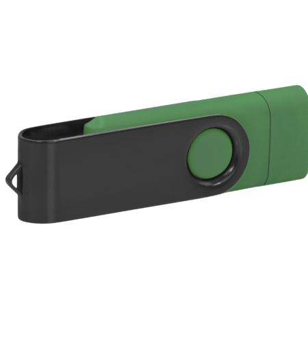Pamięć USB PD-6 OTG-C P061621U ciemnozielony / czarny