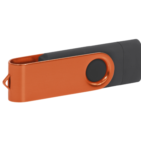 Pamięć USB PD-6 OTG-C P061621U czarny / pomarańczowy