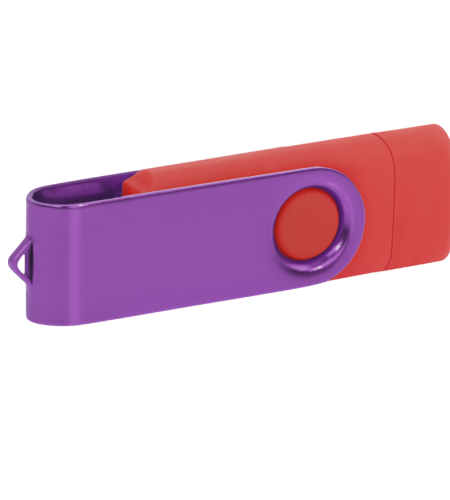Pamięć USB PD-6 OTG-C P061621U czerwony / fioletowy