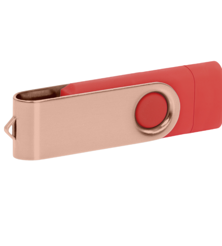 Pamięć USB PD-6 OTG-C P061621U czerwony / rose gold