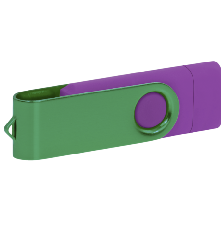 Pamięć USB PD-6 OTG-C P061621U fioletowy / ciemnozielony