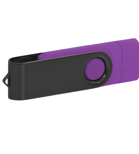 Pamięć USB PD-6 OTG-C P061621U fioletowy / czarny