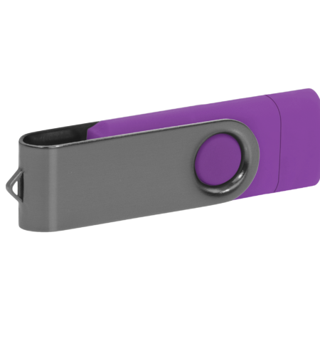 Pamięć USB PD-6 OTG-C P061621U fioletowy / grafitowy