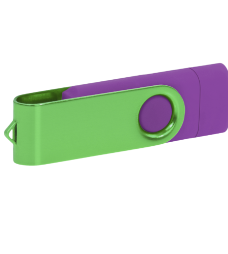 Pamięć USB PD-6 OTG-C P061621U fioletowy / zielony