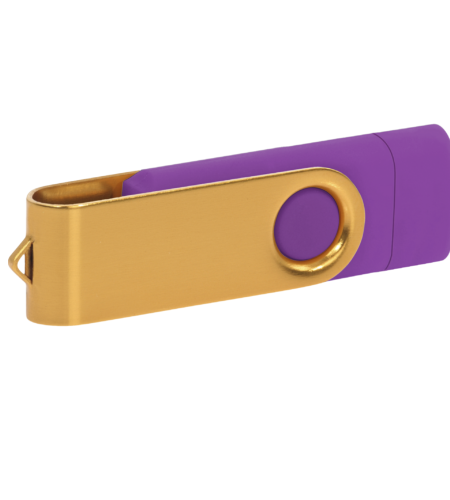 Pamięć USB PD-6 OTG-C P061621U fioletowy / złoty