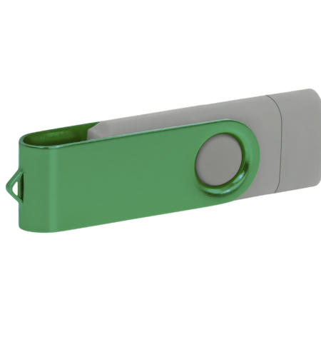 Pamięć USB PD-6 OTG-C P061621U grafitowy / ciemnozielony