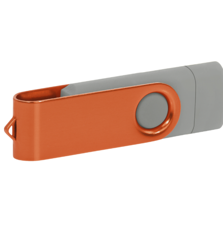 Pamięć USB PD-6 OTG-C P061621U grafitowy / pomarańczowy