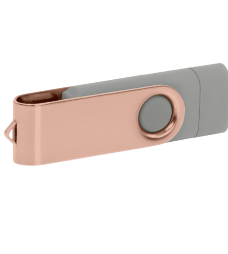Pamięć USB PD-6 OTG-C P061621U grafitowy / rose gold