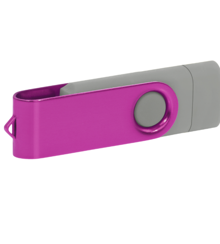Pamięć USB PD-6 OTG-C P061621U grafitowy / różowy