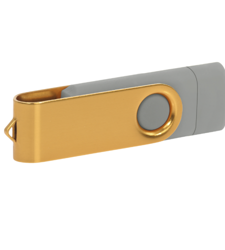Pamięć USB PD-6 OTG-C P061621U grafitowy / złoty