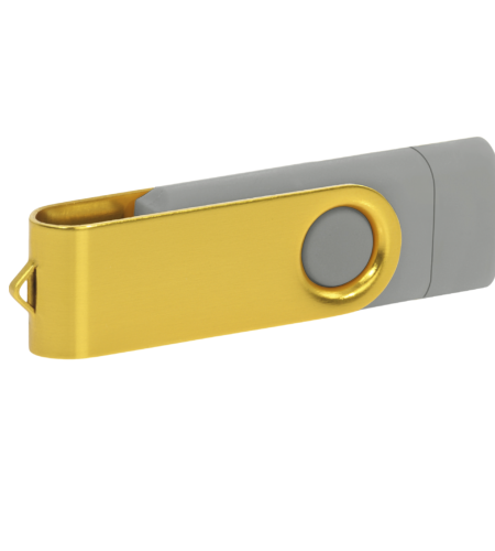 Pamięć USB PD-6 OTG-C P061621U grafitowy / żółty