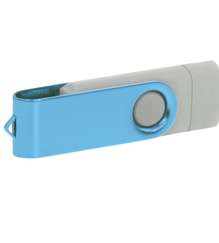Pamięć USB PD-6 OTG-C P061621U jasnoszary / błękitny