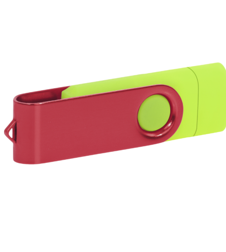 Pamięć USB PD-6 OTG-C P061621U jasnozielony / czerwony