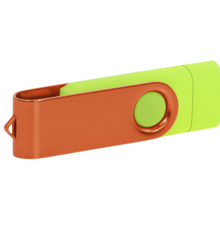 Pamięć USB PD-6 OTG-C P061621U jasnozielony / pomarańczowy