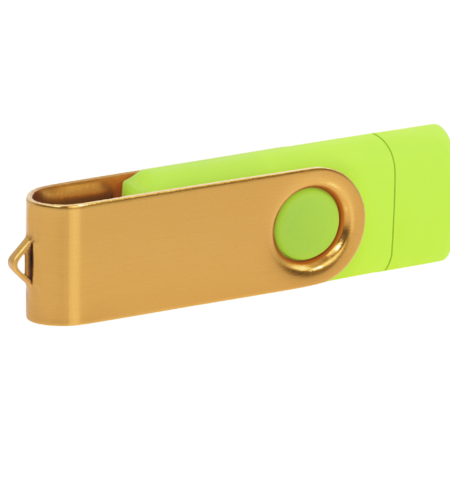 Pamięć USB PD-6 OTG-C P061621U jasnozielony / złoty