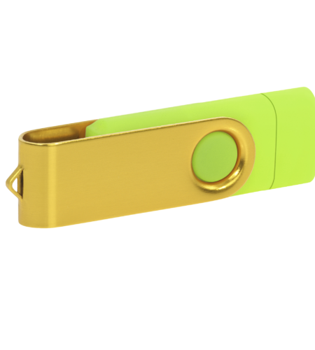 Pamięć USB PD-6 OTG-C P061621U jasnozielony / żółty