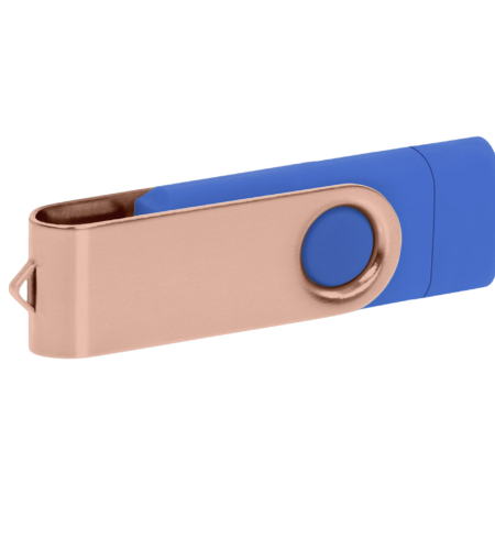 Pamięć USB PD-6 OTG-C P061621U niebieski / rose gold