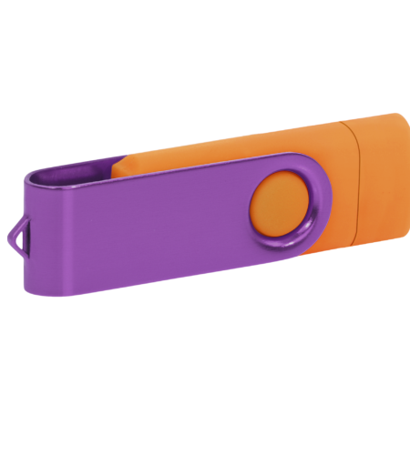 Pamięć USB PD-6 OTG-C P061621U pomarańczowy / fioletowy
