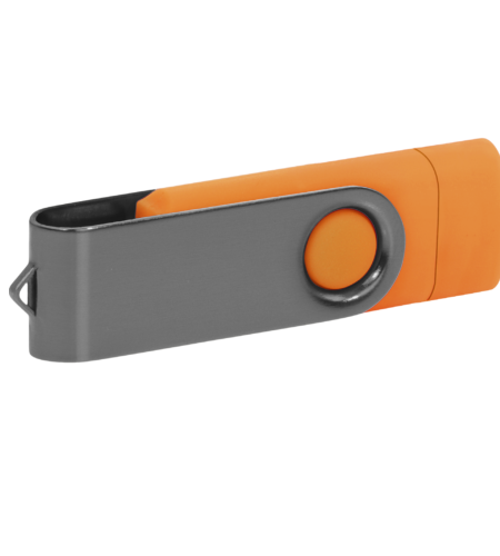 Pamięć USB PD-6 OTG-C P061621U pomarańczowy / grafitowy