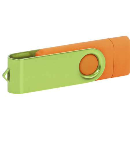 Pamięć USB PD-6 OTG-C P061621U pomarańczowy / jasnozielony