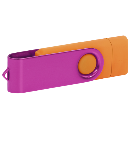 Pamięć USB PD-6 OTG-C P061621U pomarańczowy / różowy