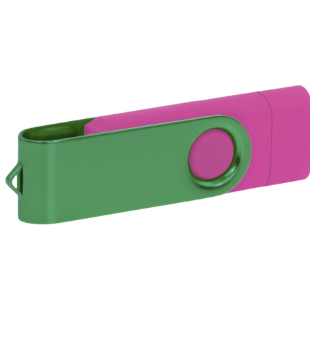 Pamięć USB PD-6 OTG-C P061621U różowy / ciemnozielony
