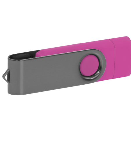 Pamięć USB PD-6 OTG-C P061621U różowy / grafitowy