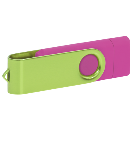 Pamięć USB PD-6 OTG-C P061621U różowy / jasnozielony
