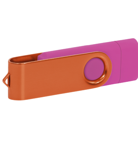 Pamięć USB PD-6 OTG-C P061621U różowy / pomarańczowy