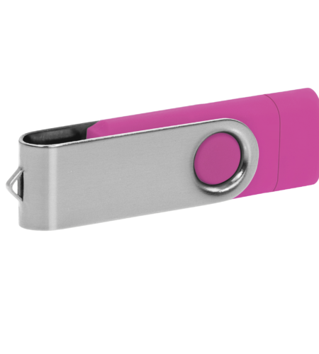 Pamięć USB PD-6 OTG-C P061621U różowy / srebrny