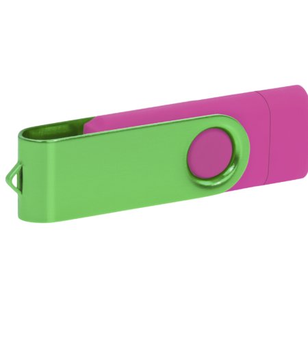 Pamięć USB PD-6 OTG-C P061621U różowy / zielony