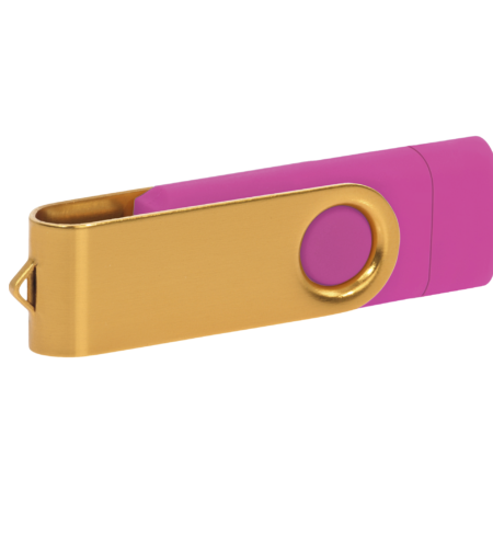 Pamięć USB PD-6 OTG-C P061621U różowy / złoty