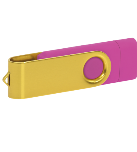 Pamięć USB PD-6 OTG-C P061621U różowy / żółty