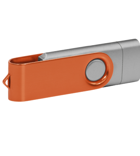 Pamięć USB PD-6 OTG-C P061621U srebrny / pomarańczowy
